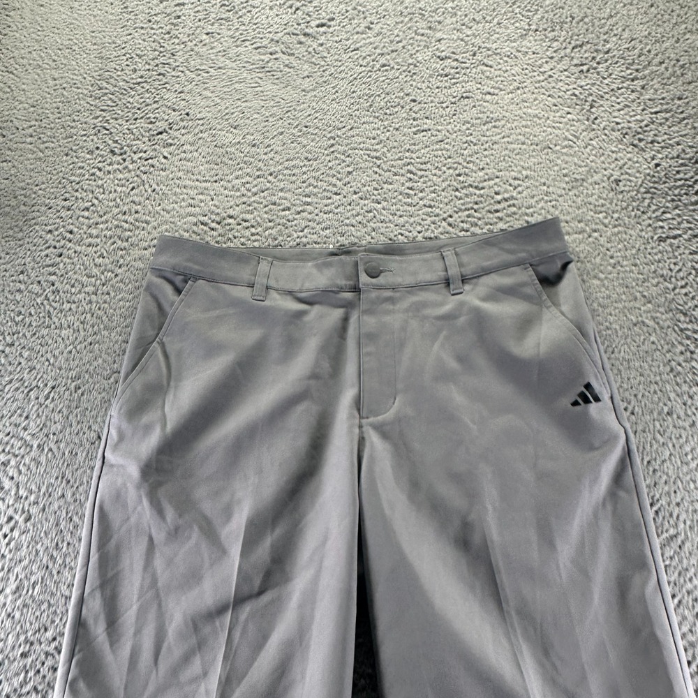 Adidas Shorts Mens 38 Gray Striped Athletic Performance Gym Running Activewear‎